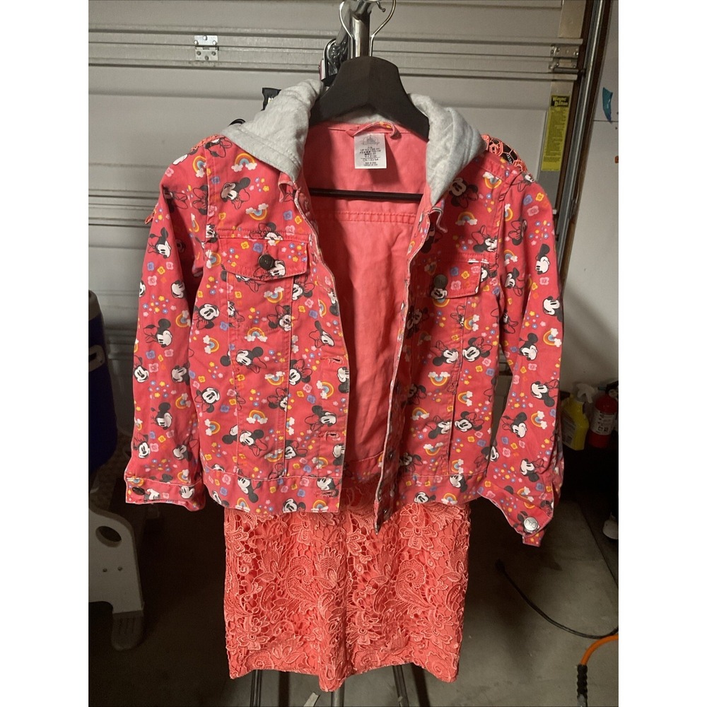 Disney Minnie Red Denim Girl Jacket Size 7/8